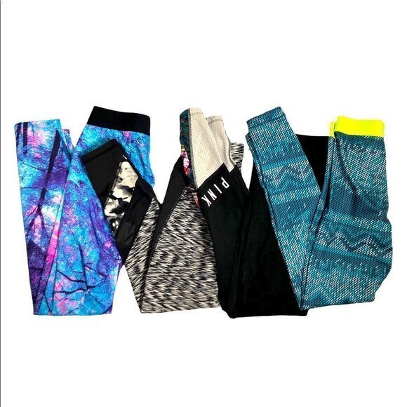 Lot of 4 Patterned Leggings: Reebok / Nike Pro / VS Pink / Calvin Klein - Picture 16 of 16
